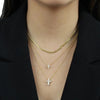 2021 High Quality S925 Sterling Pave AAA Cz Tiny Cute Cross Pendant Necklaces For Women Mini Charm Pendants Bijoux Jewelry