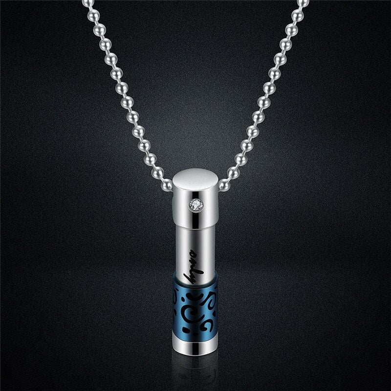 2022  Stainless steel cylindrical openable pendant necklace Crystal from Swarovskis 4 Colors Fit Women and Men