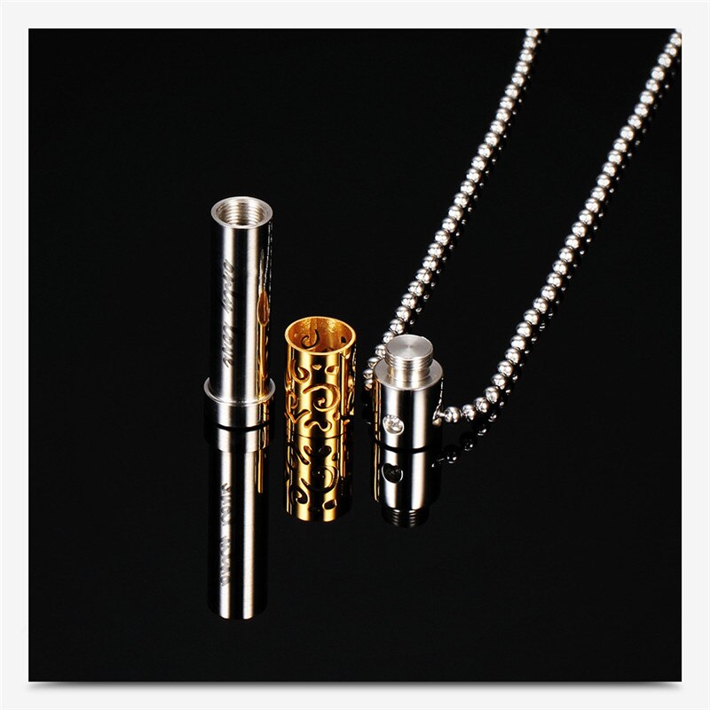 2022  Stainless steel cylindrical openable pendant necklace Crystal from Swarovskis 4 Colors Fit Women and Men