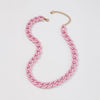 2021 Hiphop Exaggerated Multicolor Resin Thick Chain Choker Necklace Pink Necklaces For Women Punk Jewelry Gifts Drop Shipping