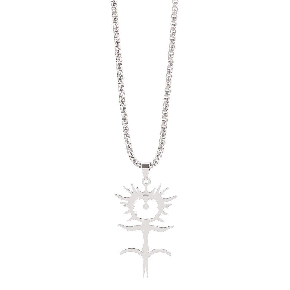 2021 Horrible Ghostemane Necklace Men Women Gold Silver Color Stainless Steel Piranha Ghost Pendant  Jewelry Gifts