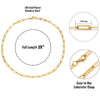 2021 Paperclip Link Chain Women Necklace Stainless Steel Gold Color Chain Necklace For Women Men Jewelry Gift
