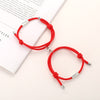 2021  Magnet Bracelet Couple Handmade Adjustable Rope Matching Braslet Infinite Love Pair Braclet Lucky Red Brazalete Gift