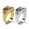 2021    Hip-hop Punk Gothic Lighter Rings Biker Silver Polishing Silver Plated Men Ring Cigarette Lighter Cool Ring