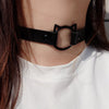 2021 Punk Harajuku Collar Choker Necklace Kit head PU Leather Choker Punk Goth Handmade Neck Bracelet Jewelry