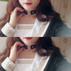 2021 Punk Harajuku Collar Choker Necklace Kit head PU Leather Choker Punk Goth Handmade Neck Bracelet Jewelry