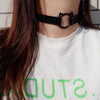 2021 Punk Harajuku Collar Choker Necklace Kit head PU Leather Choker Punk Goth Handmade Neck Bracelet Jewelry
