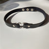 2021 Punk Harajuku Collar Necklace Heart PU Leather Leopard head Choker Punk Goth Handmade Rivets Neck Jewelry