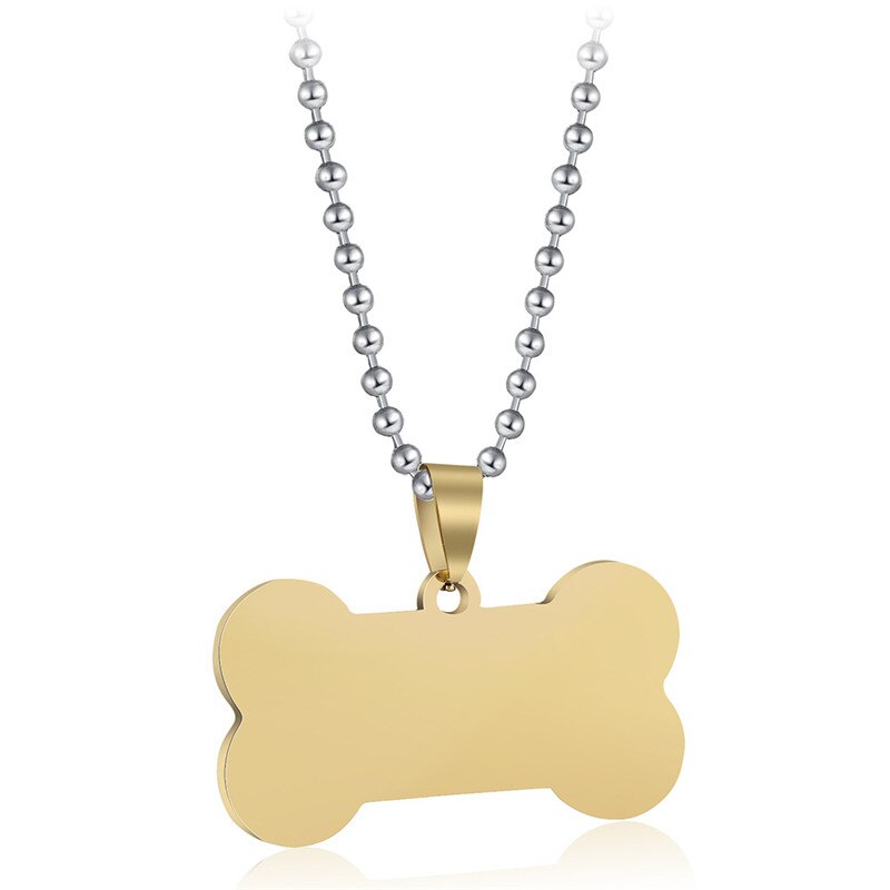 2022 Fine Jewelry Crystal from Swarovskis 3 Colors Stainless Steel Bone Glossy Metal Pendant Necklace Fit Unisex