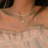 2021 Selling Double Necklace Shiny Clavicle Chain Pendant Sweet Choker Valentine's Day Gift Girl Jewelry