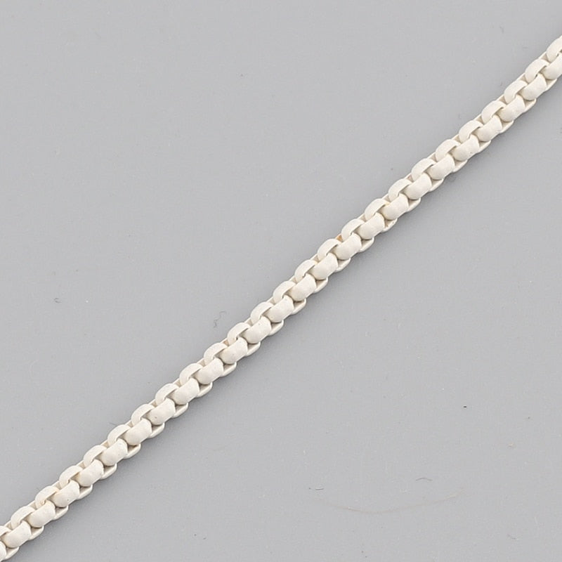 2021 Statement Copper Enamel Boho Rainbow Color Box Chain Choker Necklace For Women Girl Collier femme Summer Bijoux