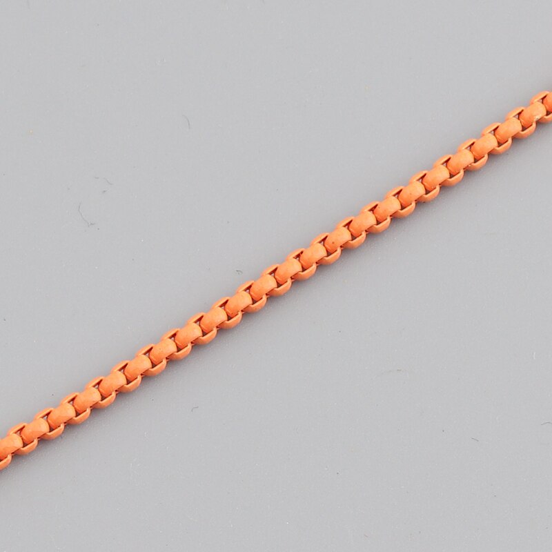 2021 Statement Copper Enamel Boho Rainbow Color Box Chain Choker Necklace For Women Girl Collier femme Summer Bijoux