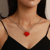 2021 INS 1set Building Brick Heart Necklace for Women Men Lego Elements Couple Valentine's Gifts Punk Girlfriend gift