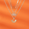 2021 Jewelry Gifts Women Fan Shape Eyes Pendant Necklace