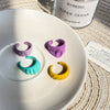 2021 Korea Colorful  Resin Fruit Ring Set Metal Geometric Irregular Open Rings for Women Party Wedding Jewelry Ring Set