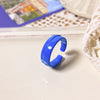 2021 Korea Colorful  Resin Fruit Ring Set Metal Geometric Irregular Open Rings for Women Party Wedding Jewelry Ring Set