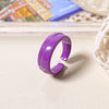 2021 Korea Colorful  Resin Fruit Ring Set Metal Geometric Irregular Open Rings for Women Party Wedding Jewelry Ring Set