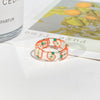 2021 Korea Colorful  Resin Fruit Ring Set Metal Geometric Irregular Open Rings for Women Party Wedding Jewelry Ring Set