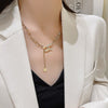 2021 Korean Light  Letter C Temperament Pendant Clavicle Chain Female Fine Jewelry For Women Birthday Party