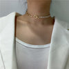 2021 Korean Design Jewelry Full Crystal Chain Bracelet Necklace Dual Purpose Shiny Zircon Choker Party for Women