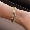 2021 Korean Design Jewelry Full Crystal Chain Bracelet Necklace Dual Purpose Shiny Zircon Choker Party for Women