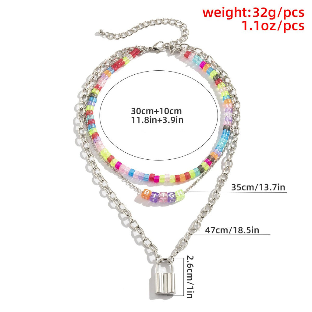 2022 Korean Simulated Pearl Letter Choker For Women Bohemian Beach Colorful Resin Simile Face Bead Short Collar Party Gift