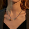 2021 Kpop Harajuku Gothic Safety Pin Chain Necklace For Men Women Egirl BFF Punk Jewelry Streetwear Personality Decoration