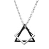 2021 Kpop Punk Male Square Triangle Pendants Necklace Indie Neck Chains For Men Grunge Long Necklaces Man Jewelry Gifts
