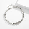 2021 Metal Necklace Geometrical Linked Chain Chokers Punk Aluminum Chain Necklaces Simple