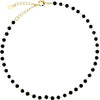2021 Mysterious Black Beads Indian Necklace Imitation Pearl Choker Clavicle Chain Necklace For Women Mixed Bead Necklace Gift