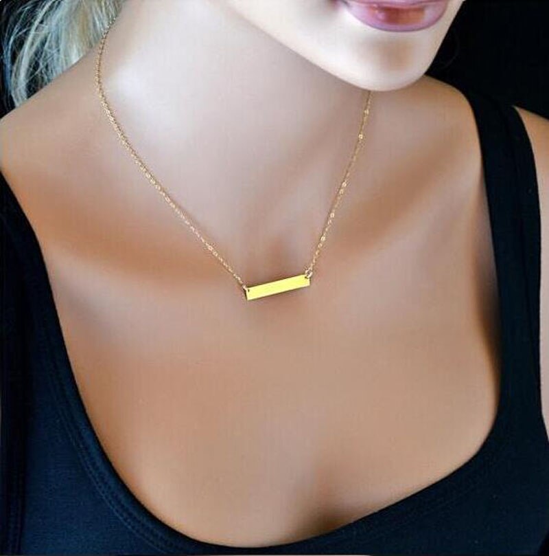 2021  Europe and the United States minimalist simple metal short necklace Gifts