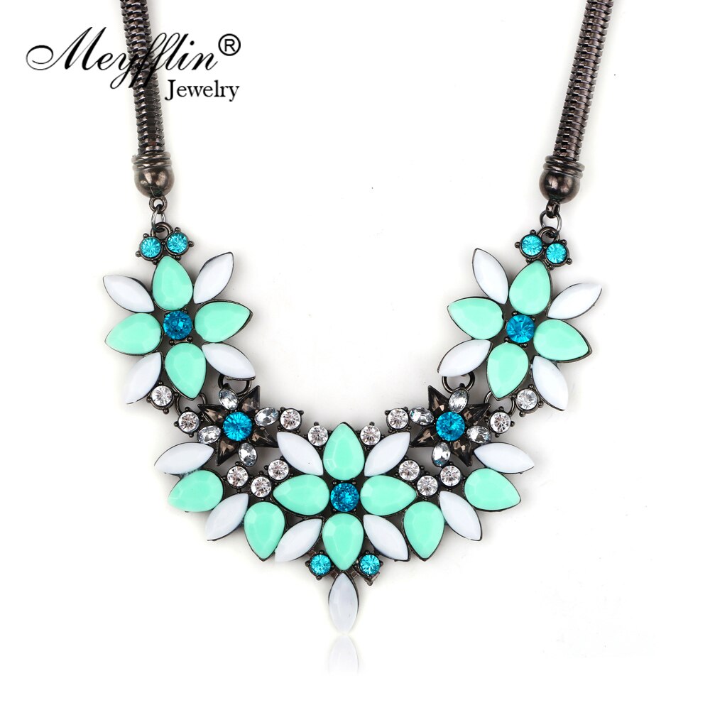 2021 Flower Statement Necklaces & Pendants Jewelry For Women Bijuterias style Bijoux choker Maxi Necklace