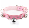 2021 Punk Necklaces Gothic PU Leather Chains Bells Spike Rivet Collar Belt Buckle Choker Necklace Body Jewelry Necklace