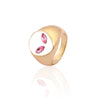 2021  Trendy Chunky Stacked Rings Cute Enamel Heart Butterfly Tai Chi Geometry Rings Wonderful Choice for Women Jewelry