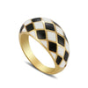 2021  Trendy Chunky Stacked Rings Cute Enamel Heart Butterfly Tai Chi Geometry Rings Wonderful Choice for Women Jewelry