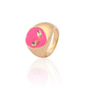 2021  Trendy Chunky Stacked Rings Cute Enamel Heart Butterfly Tai Chi Geometry Rings Wonderful Choice for Women Jewelry