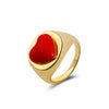 2021  Trendy Chunky Stacked Rings Cute Enamel Heart Butterfly Tai Chi Geometry Rings Wonderful Choice for Women Jewelry