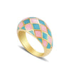 2021  Trendy Chunky Stacked Rings Cute Enamel Heart Butterfly Tai Chi Geometry Rings Wonderful Choice for Women Jewelry