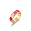 2021  Trendy Chunky Stacked Rings Cute Enamel Heart Butterfly Tai Chi Geometry Rings Wonderful Choice for Women Jewelry