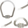 2021  1017 ALYX 9SM Punk Lock Lightning Hero Hip Hop Acrylic Metal Chain Splicing Necklace For Men Women Girls Party Jewelry