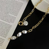 2022 Baroque Irregular Pearls Necklace For Women Vintage Contracted Clavicle Chain Jewelry Gift Accessories