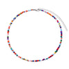 2022 Bohemian Rainbow Seed Beaded Chain Necklace For Women Pure Color Crystal Beads Beach Boho Choker Necklace Jewelry Gift