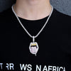 2021 CZ Tongue Money Lip Pendant Necklace For Women Iced Out Bling Hip Hop Jewellery Men Cuban Tennis Chain Necklace Gift