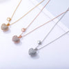 2022 CZ Zircon Love Heart Drop Earrings For Lover Gift Gold Silvery Chain Summer Necklace Choker Woman Jewelry Sets