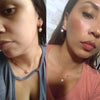 2022 CZ Zircon Love Heart Drop Earrings For Lover Gift Gold Silvery Chain Summer Necklace Choker Woman Jewelry Sets