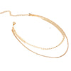 2021 Chain Choker Two Layers Necklaces Fishbone Airplane Shape Gold Color Necklace Flat Chain jewelry