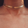2021 Chain Choker Two Layers Necklaces Fishbone Airplane Shape Gold Color Necklace Flat Chain jewelry
