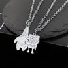 2021 Charm Punk 2pcs / set Friends Sweetheart Pendant Necklace Rainbow Broken Gift Friends Gift Jewelry