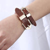 2022 Charm Women Bracelet Creative Geometric Leather Bracelet 5 Color Leather Bangle Punk Casual Bracelet Jewelry for Women
