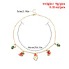 2021 Christmas  Golden Necklace for Women Metal Cute Pendant Short Chokers Necklaces  Accessories